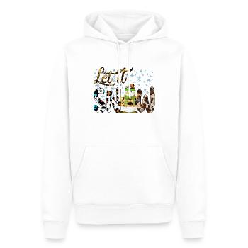 Weihnachten Schneemann, Lass es schneien, Schneemann Geschenk - Männer Premium Bio Hoodie - Weiß - Vorne - Nico (187cm)