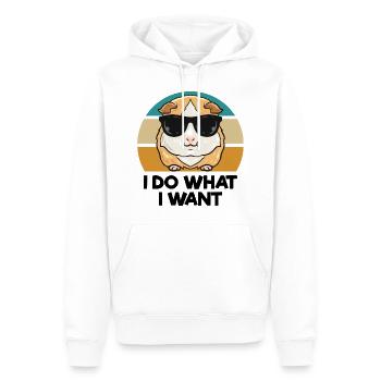 Dictons de cobayes - Sweat à capuche Premium bio Homme - blanc - Devant - Nico (187cm)