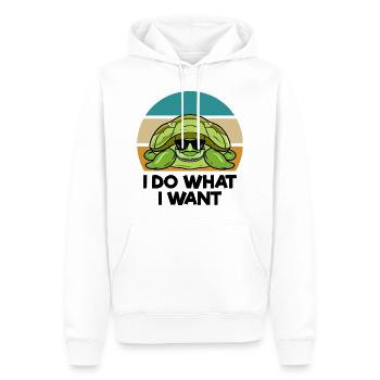 Tortues - Sweat à capuche Premium bio Homme - blanc - Devant - Nico (187cm)