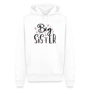 Grande Sœur, cadeau de soeur, promu Grande sœur - Sweat à capuche Premium bio Homme - blanc - Devant - Nico (187cm)