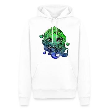 Douce Sirène 1 - Sweat à capuche Premium bio Homme - blanc - Devant - Nico (187cm)