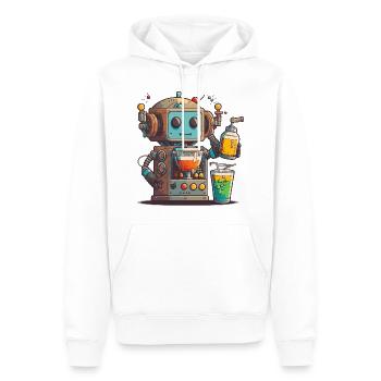 Roboter-Mixologe - Männer Premium Bio Hoodie - Weiß - Vorne - Nico (187cm)