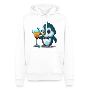 Ausgefallener Pinguin - Männer Premium Bio Hoodie - Weiß - Vorne - Nico (187cm)