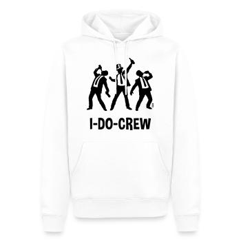 I-Do-Crew (JGA / Junggesellenabschied / Bier / B) - Männer Premium Bio Hoodie - Weiß - Vorne - Nico (187cm)