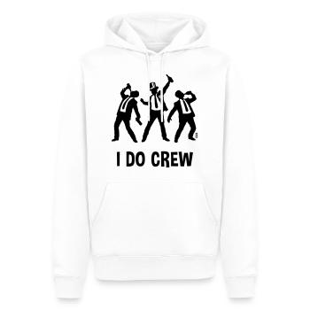 I Do Crew (JGA / Junggesellenabschied / Bier / B) - Männer Premium Bio Hoodie - Weiß - Vorne - Nico (187cm)
