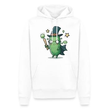 Mystère et émerveillement - Sweat à capuche Premium bio Homme - blanc - Devant - Nico (187cm)