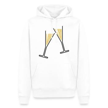 XBeliebt und Tingling (Duo) - Men’s Premium Organic Hoodie - white - Front - Nico (187cm)