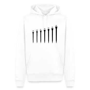 Nägel für Pferdehufen_c1_ - Männer Premium Bio Hoodie - Weiß - Vorne - Nico (187cm)