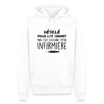 Krankenschwester | Krankenschwester Geschenk | Muttertag - Männer Premium Bio Hoodie - Weiß - Vorne - Nico (187cm)