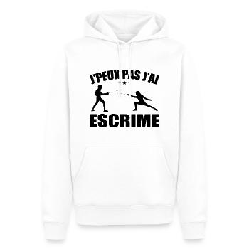 Ich kann nicht fechten - Männer Premium Bio Hoodie - Weiß - Vorne - Nico (187cm)