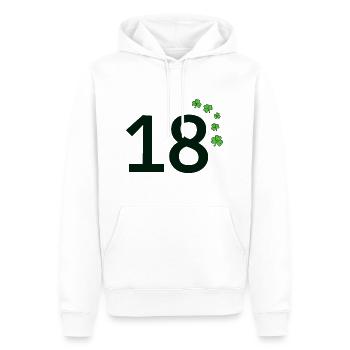18 - Men’s Premium Organic Hoodie - white - Front - Nico (187cm)