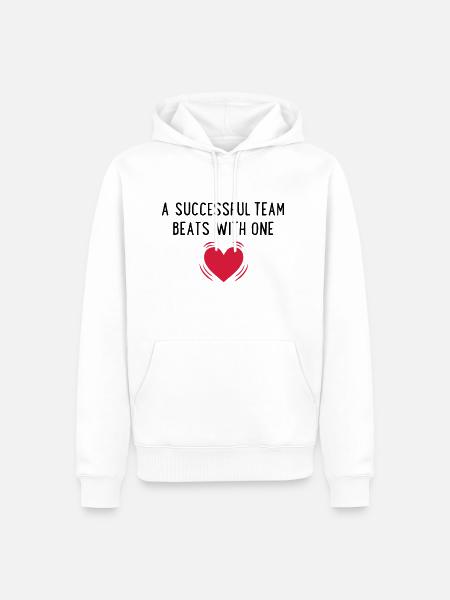 team - Men’s Premium Organic Hoodie - white