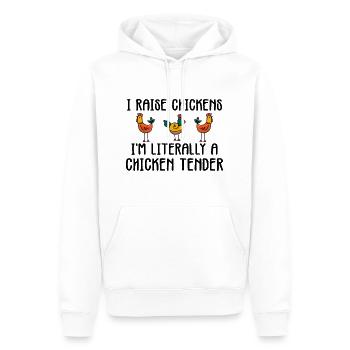 I raise chickens i'm literally a chicken tender - Sweat à capuche Premium bio Homme - blanc - Devant - Nico (187cm)