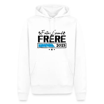 Futur Grand Frère 2023 - Cadeau Pour Frères - Sweat à capuche Premium bio Homme - blanc - Devant - Nico (187cm)