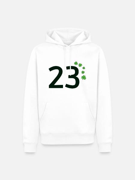 23 - Männer Premium Bio Hoodie - Weiß