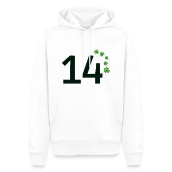 14 - Sweat à capuche Premium bio Homme - blanc - Devant - Nico (187cm)