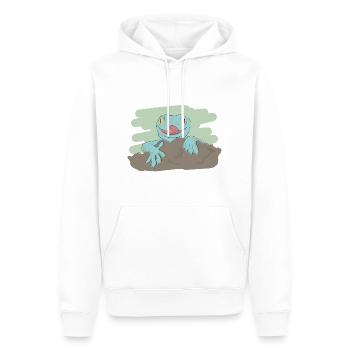 Illustriertes Design mit Gecko - Männer Premium Bio Hoodie - Weiß - Vorne - Nico (187cm)