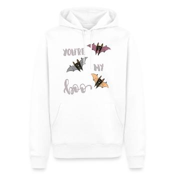 Tu es mon boo Halloween - Sweat à capuche Premium bio Homme - blanc - Devant - Nico (187cm)