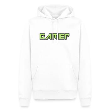 Gamers - Sweat à capuche Premium bio Homme - blanc - Devant - Nico (187cm)