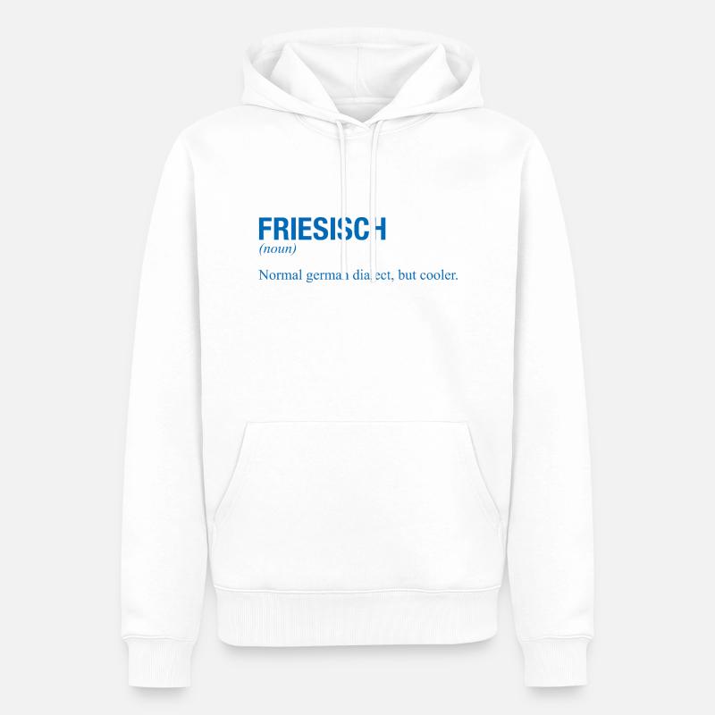 FRISON - Sweat à capuche Premium bio Homme - blanc