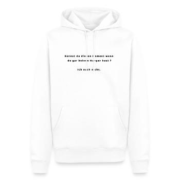 Der Hunger Moment... - Männer Premium Bio Hoodie - Weiß - Vorne - Nico (187cm)