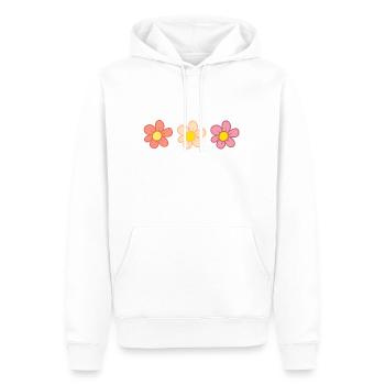 Fleurs - Sweat à capuche Premium bio Homme - blanc - Devant - Nico (187cm)