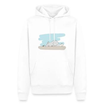 Illustriertes Design mit Viscacha - Männer Premium Bio Hoodie - Weiß - Vorne - Nico (187cm)