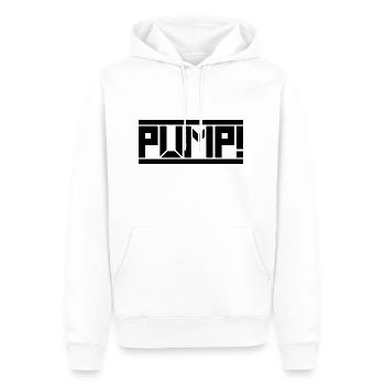 Pump! - Gym & Fitness - Men’s Premium Organic Hoodie - white - Front - Nico (187cm)