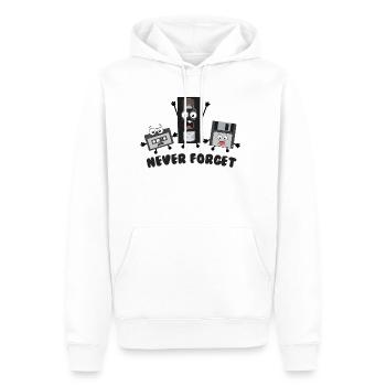 Never forget - ne jamais oublié - Sweat à capuche Premium bio Homme - blanc - Devant - Nico (187cm)