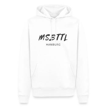 MSBTTL - Eimsbüttel Hamburg - Männer Premium Bio Hoodie - Weiß - Vorne - Nico (187cm)