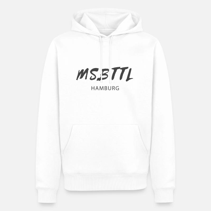 MSBTTL - Eimsbüttel Hamburg - Männer Premium Bio Hoodie - Weiß