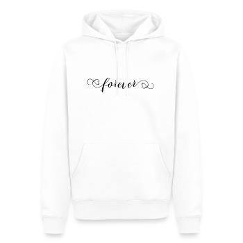 amour pour toujours - Sweat à capuche Premium bio Homme - blanc - Devant - Nico (187cm)