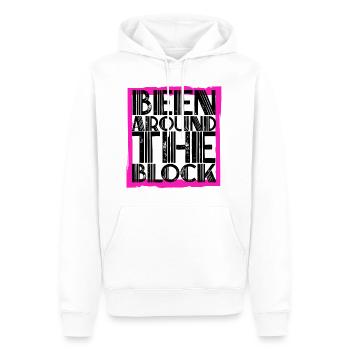 Been around the block Spruch lustig Geschenk Fun - Männer Premium Bio Hoodie - Weiß - Vorne - Nico (187cm)