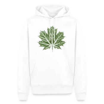 Maple Leaf / Leaf - BOTANICAL Maple - Men’s Premium Organic Hoodie - white - Front - Nico (187cm)