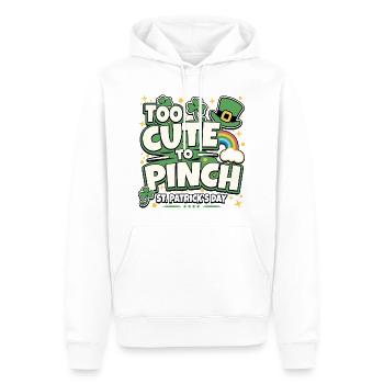 Trop mignon pour être pincé SAINT-PATRICK - Sweat à capuche Premium bio Homme - blanc - Devant - Nico (187cm)