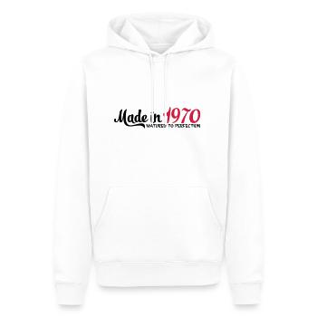 Made in 1970 - Männer Premium Bio Hoodie - Weiß - Vorne - Nico (187cm)