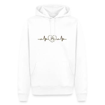 25. Geburtstag Herz 25 - Männer Premium Bio Hoodie - Weiß - Vorne - Nico (187cm)