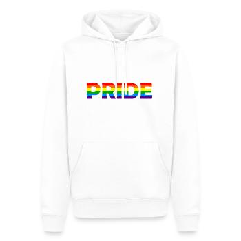 PRIDE - Männer Premium Bio Hoodie - Weiß - Vorne - Nico (187cm)