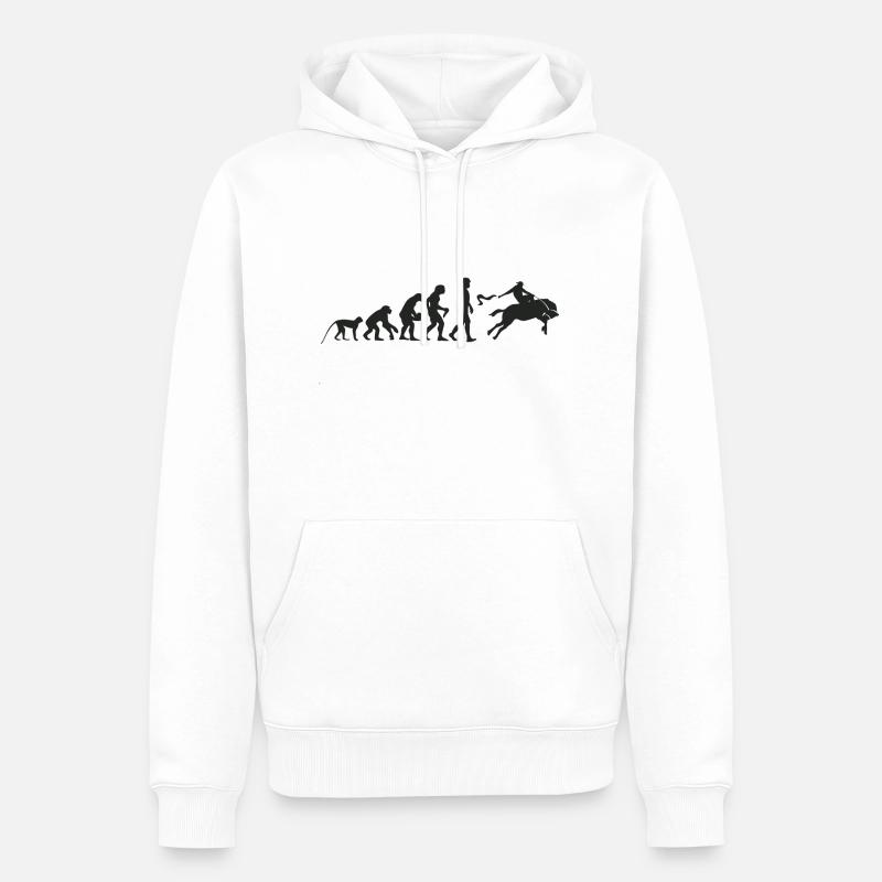Evolution Rodeo - Sweat à capuche Premium bio Homme - blanc