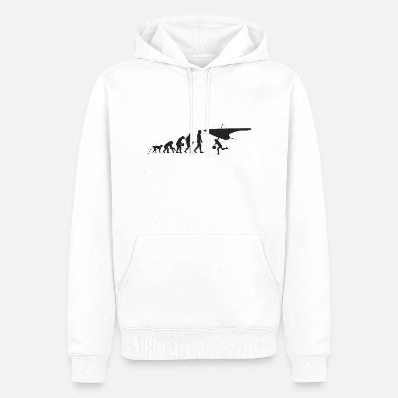 Evolution de planeur - Sweat à capuche Premium bio Homme - blanc