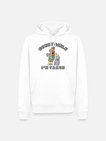 Filles Désolé Engaged Je pris - Sweat à capuche Premium bio Homme - blanc