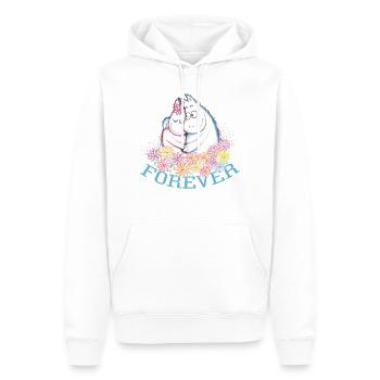 Amour pour toujours - Sweat à capuche Premium bio Homme - blanc - Devant - Nico (187cm)