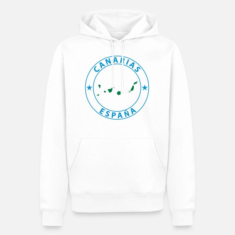 Kanaren Design 2 - Sweat à capuche Premium bio Homme - blanc
