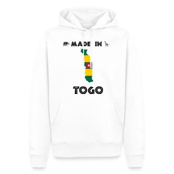 AFRIKA TOGO. AFRICA CONTINENT SAFARI GIFT - Men’s Premium Organic Hoodie - white - Front - Nico (187cm)