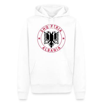 Albania - Männer Premium Bio Hoodie - Weiß - Vorne - Nico (187cm)