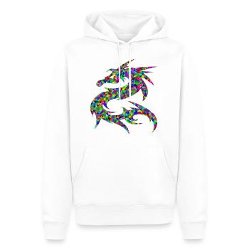 Dragon - Männer Premium Bio Hoodie - Weiß - Vorne - Nico (187cm)