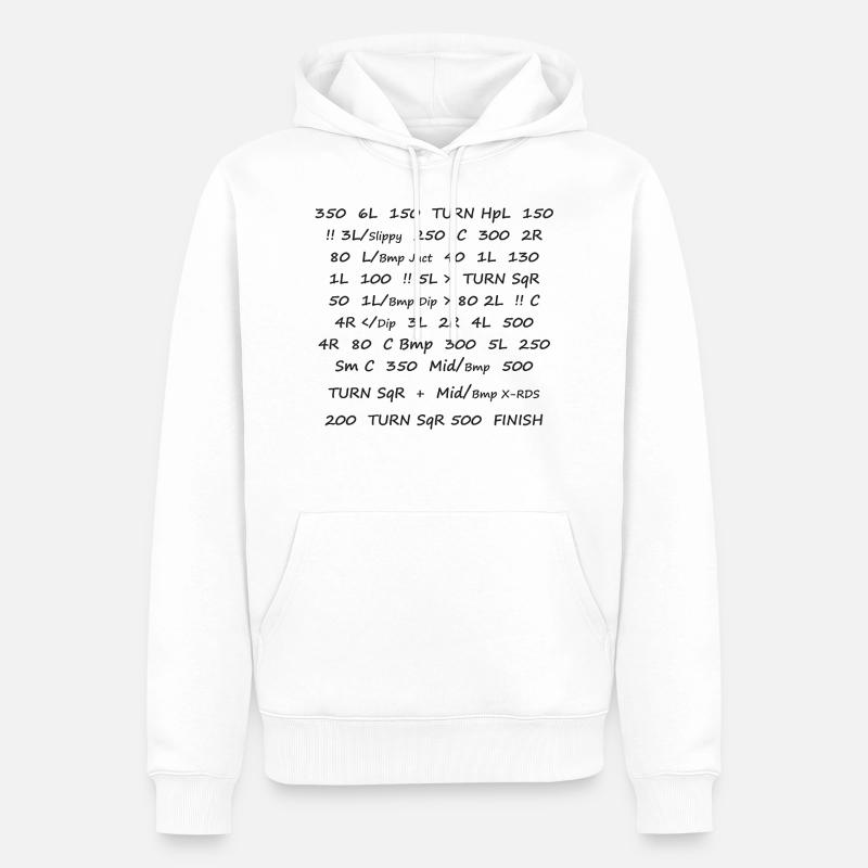 Notes de rythme - Sweat à capuche Premium bio Homme - blanc