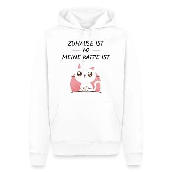 Zuhause Katze Kätzchen Mietze Miau - Männer Premium Bio Hoodie - Weiß - Vorne - Nico (187cm)