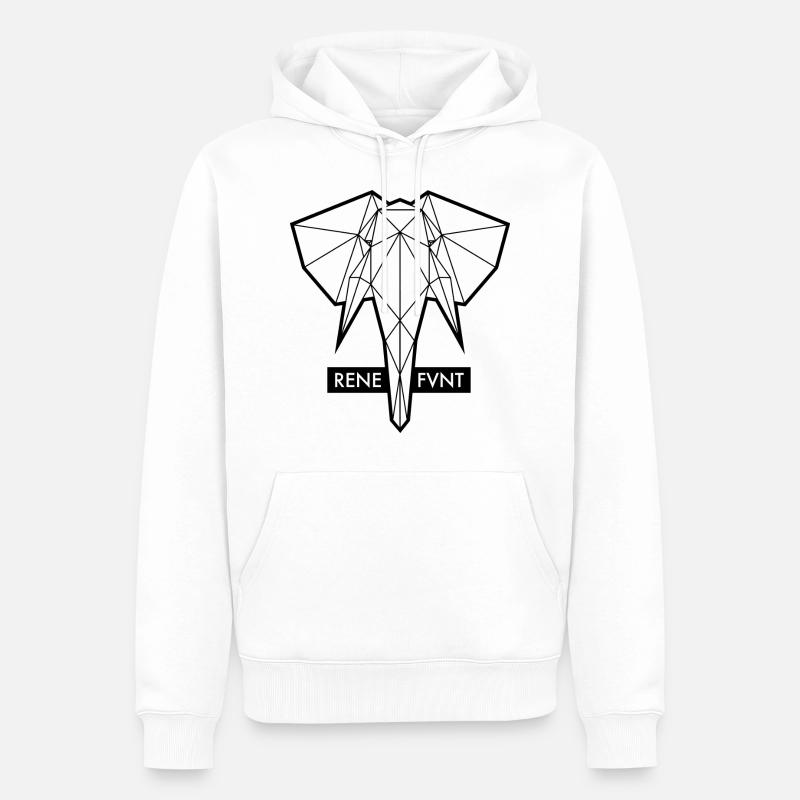 RENEFVNT \\ WHITE \\ Transparent - Männer Premium Bio Hoodie - Weiß