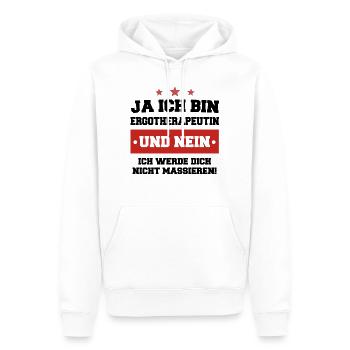 Ergotherapeutin Ergo Beruf Therapie Massage Lustig - Männer Premium Bio Hoodie - Weiß - Vorne - Nico (187cm)